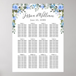 Póster Eucalyptus y Rosas 12 Tablas Boda SESIÓN GRÁFICO