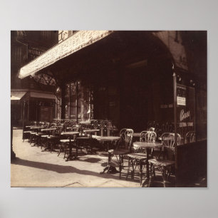 Póster Eugène Atget: Café, Avenue de la Grande-Armée