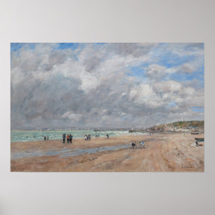 Póster Eugene Boudin - La playa de Deauville