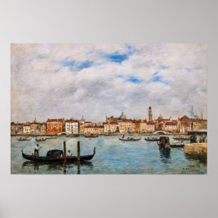Póster Eugene Boudin - Venecia, Riva degli Schiavoni
