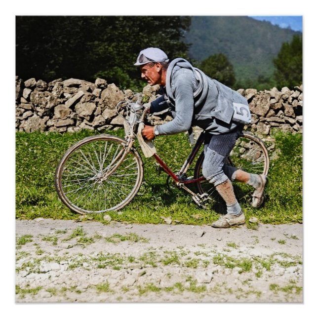 Póster Eugene Christophe Tour de Francia 1922 Aubisque  (Anverso)
