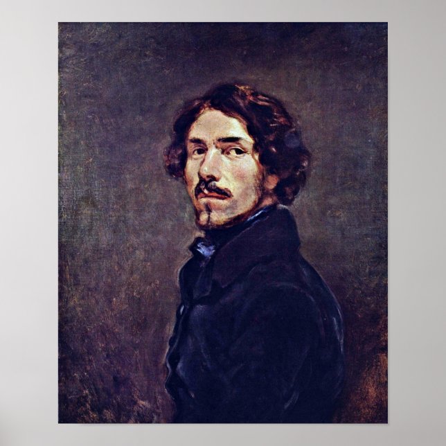 Póster Eugene Delacroix - autoretrato (Frente)