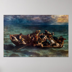 Póster Eugene Delacroix - El naufragio de don Juan