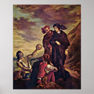 Póster Eugene Delacroix - Hamlet y Horatio
