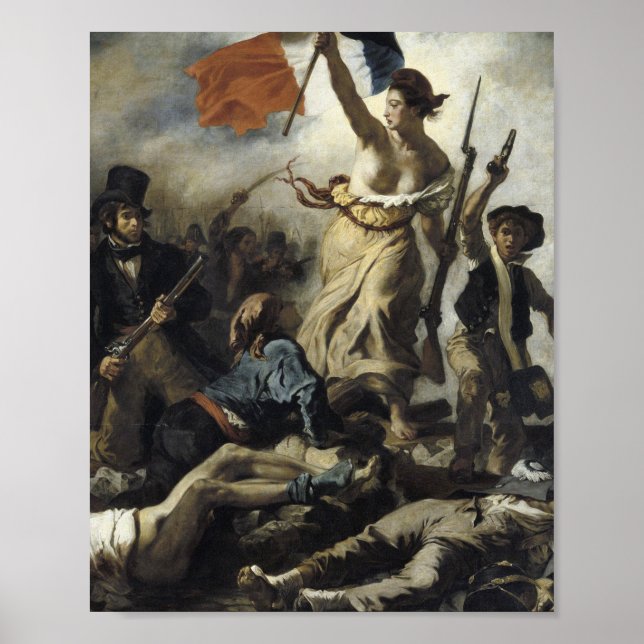 Póster Eugene Delacroix - La libertad como líder del pueb (Frente)