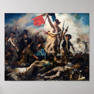 Póster Eugene Delacroix - La Libertad guiando al pueblo