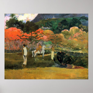 Póster Eugene Henri Paul Gauguin - Mujeres y molde