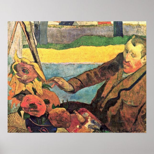 Póster Eugene Henri Paul Gauguin - Pintura Van Gogh (Frente)