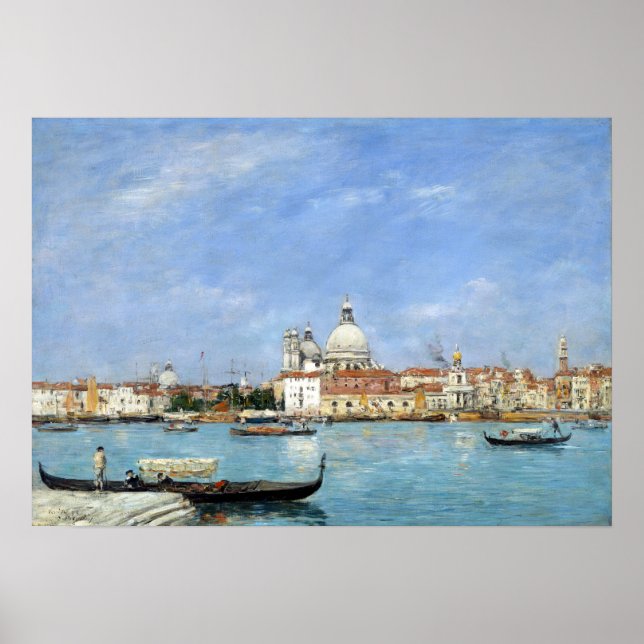 Póster Eugène Louis Boudin Venecia, Santa María (Frente)