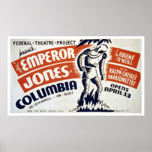Póster Eugene ONeill Emperor 1937 WPA