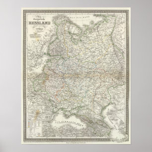 Póster Eur Russland - Europa, Rusia