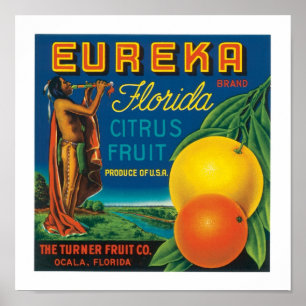Póster Eureka Brand Florida Citrus Fruit