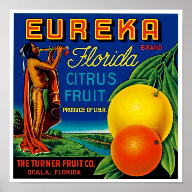 Póster Eureka Florida Citrus (Frente)