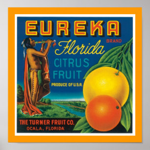 Póster Eureka Florida Citrus