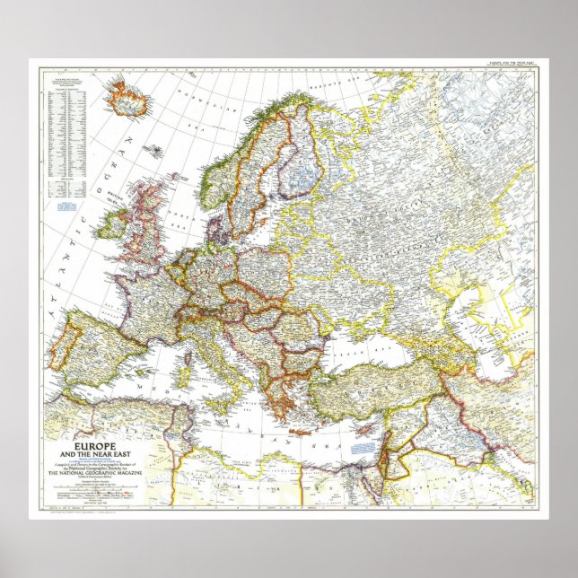 Póster Europa: 1949 - Y el MAPA del Cercano Oriente... (Frente)