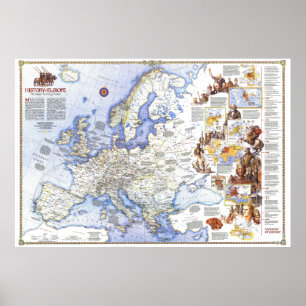 Póster " Europa: 1983 - Detaillierte Geschichtskarte ...