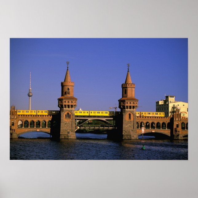 Póster Europa, Alemania, Berlín. Kreuzberg, Oberbaum (Frente)