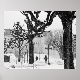 Póster Europa, Austria, Salzburgo. Invierno,