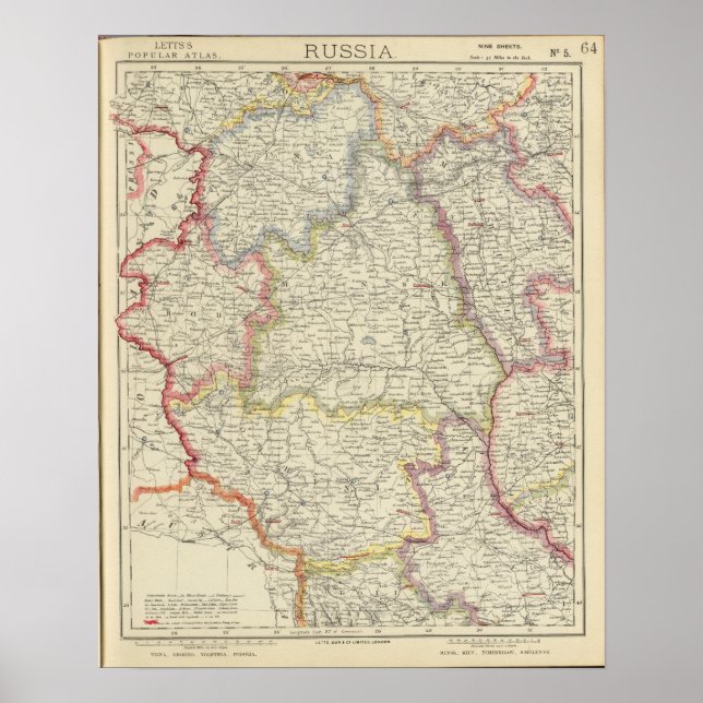 Póster Europa, Bielorrusia, Ucrania (Frente)