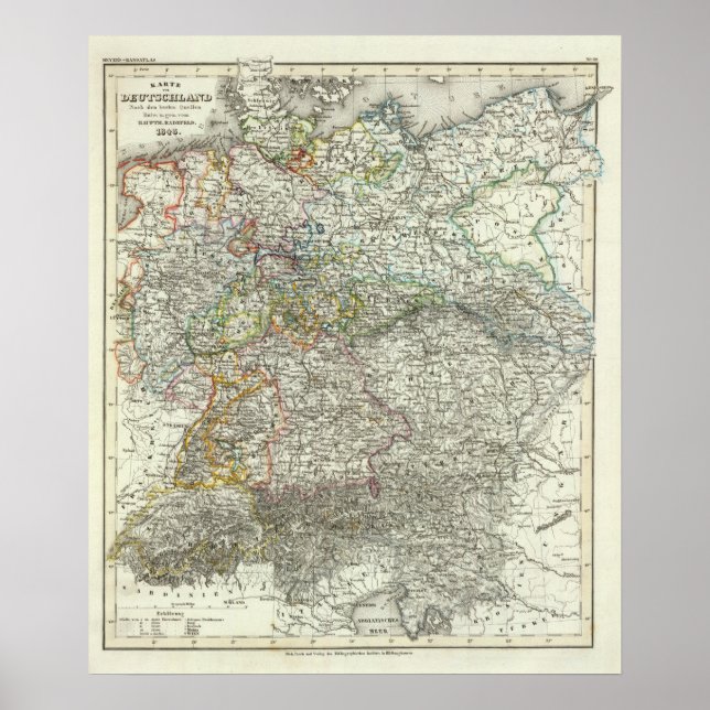 Póster Europa Central, Alemania, Polonia (Frente)