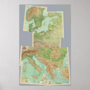 Póster Europa Central compuesto