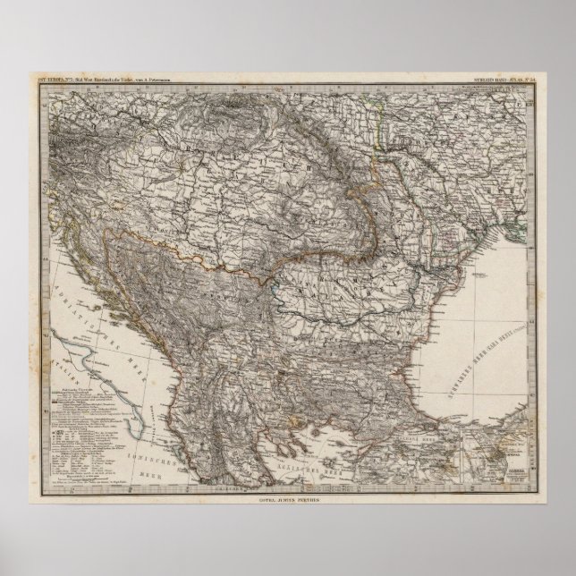 Póster Europa del Este, Rusia del Sur, Turquía (Frente)
