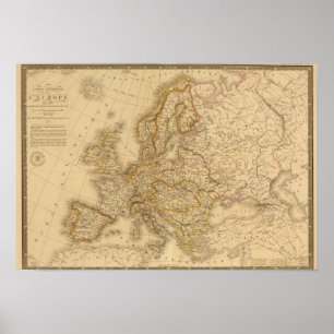 Póster Europa en 1789