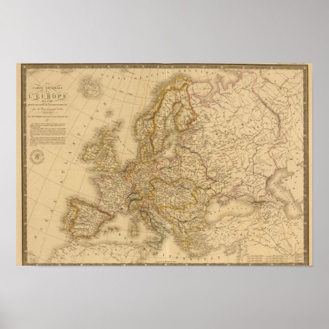 Póster Europa en 1789 (Frente)