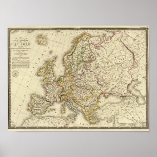 Póster Europa en 1789