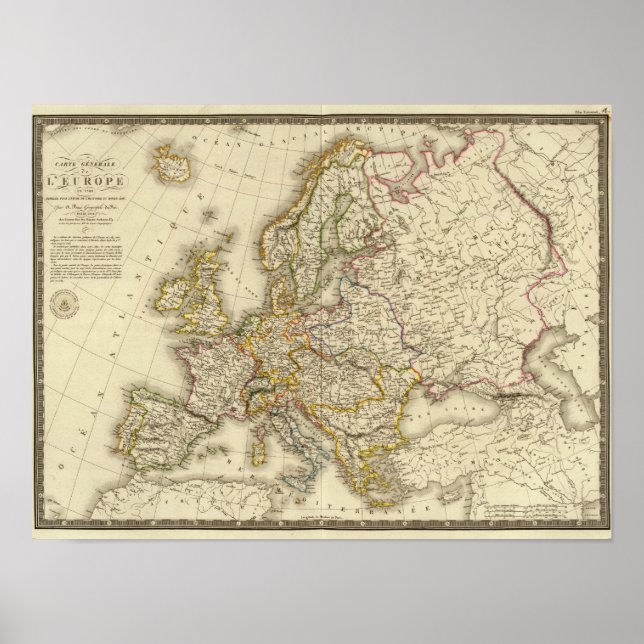 Póster Europa en 1789 (Frente)