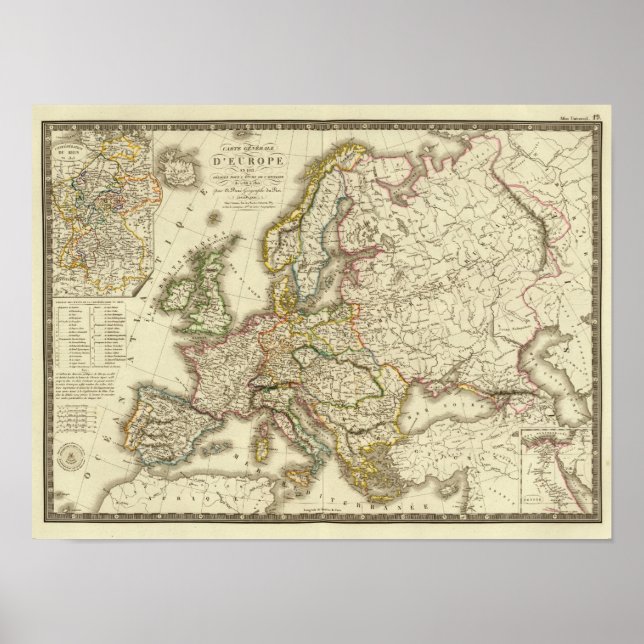 Póster Europa en 1813 (Frente)