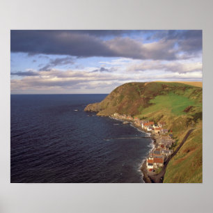 Póster Europa, Escocia, Aberdeen. Vista aérea de
