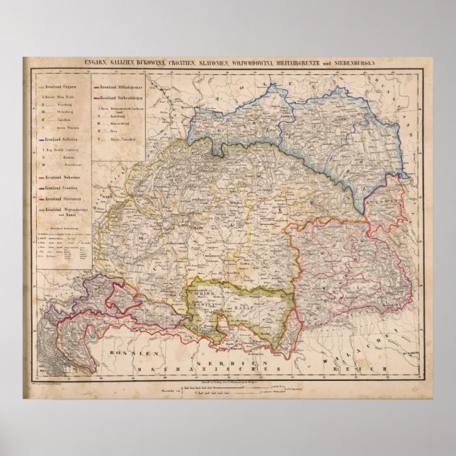 Póster Europa, Eslovaquia, Hungría (Frente)