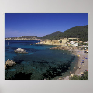Póster Europa, España, Baleares, Ibiza, Cala de