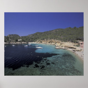 Póster Europa, España, Baleares, Ibiza, Cala Salada.