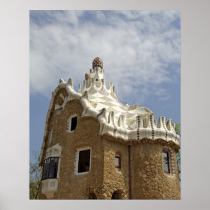 Póster Europa, España, Cataluña, Barcelona. Parque Güell,