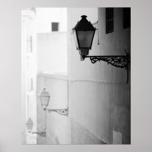 Póster Europa, España, Mallorca. Luces de la calle, Palma