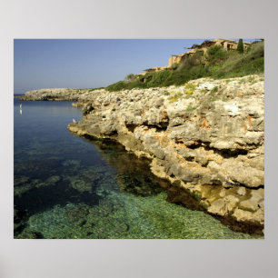 Póster Europa, España, Menorca (alias Menorca), Binibeca.