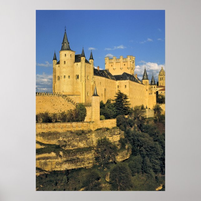 Póster Europa, España, Segovia. El imponente Alcázar, (Frente)