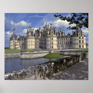 Póster Europa, Francia, Chambord. Imponiendo el castillo