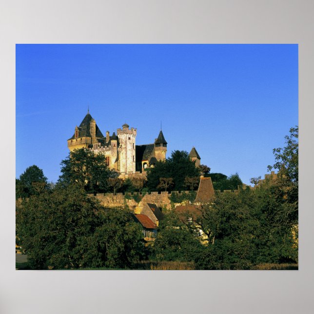 Póster Europa, Francia, Montforte. El castillo medieval (Frente)