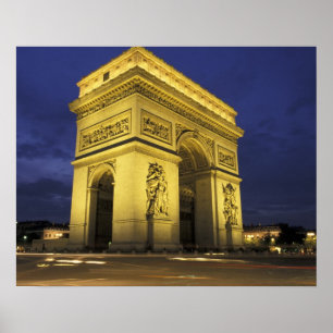 Póster Europa, Francia, París. Arco de Triunfo