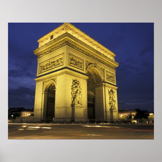 Póster Europa, Francia, París. Arco de Triunfo (Frente)