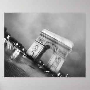 Póster Europa, Francia, París. Arco de Triunfo giratorio