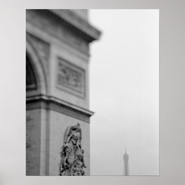 Póster Europa, Francia, París. Arco de Triunfo y 2 (Frente)