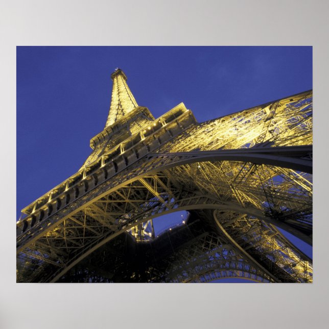 Póster Europa, Francia, París, Torre Eiffel, tarde 2 (Frente)