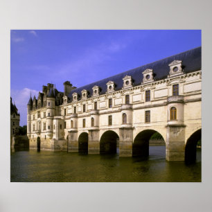 Póster Europa, Francia, Valle del Loira. Castillo