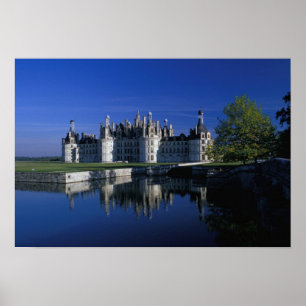 Póster Europa, Francia, Valle del Loira. Chateau Chambord
