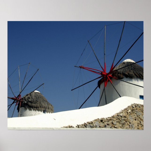 Póster Europa, Grecia, Mykonos. (Frente)