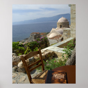 Póster Europa, Grecia, Peloponeso, Monemvasia (único